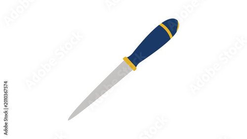 Obraz na plátne Professional letter opener vector icon for mail processing and office administration, a minimalist line art illustration ideal for corporate correspondence and business equipment design projects