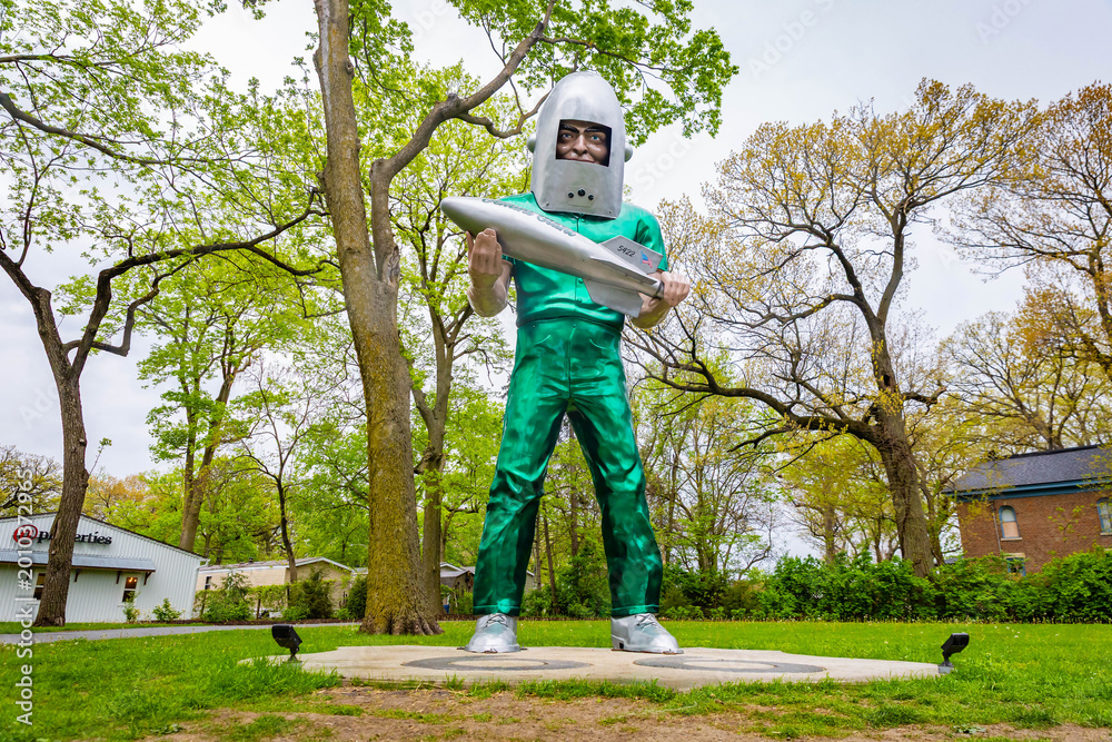 Naklejka premium Gemini Giant Statue on Route 66 Wilmington Illinois