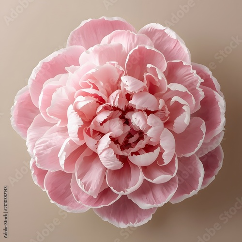 Close-up of a Light Pink Peony Flower with Delicate Petals