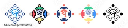 Study Population Icon Sheet Multiple Style Collection 