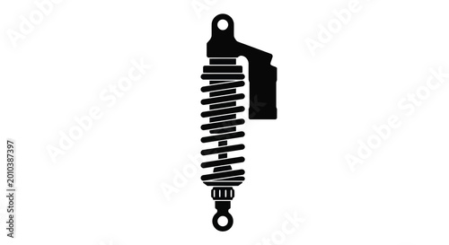 Cuadro en lienzo Motorcycle shock absorber silhouette high quality professional detailed
