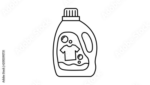 Konstfotografi Professional laundry detergent bottle vector icon with editable stroke weight