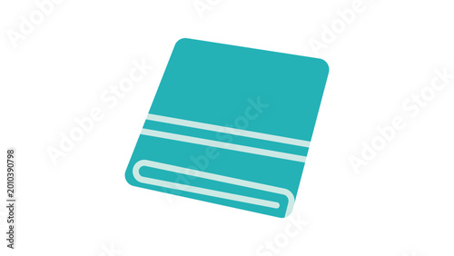 Cuadro en lienzo Professional washcloth vector icon illustration featuring clean hand-drawn lines and minimalist design for bathroom textile hygiene cleaning skin care wellness and laundry service branding graphics