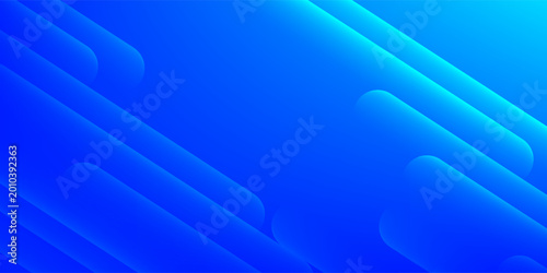 Tableau sur toile Modern blue abstract background with dynamic 3D geometric shapes.
