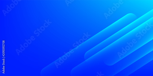 Modern blue abstract background with dynamic 3D geometric shapes.