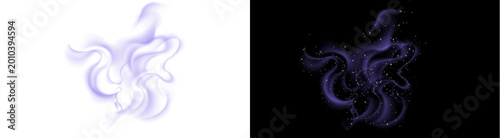 PNG image of Purple magical smoke on transparent background