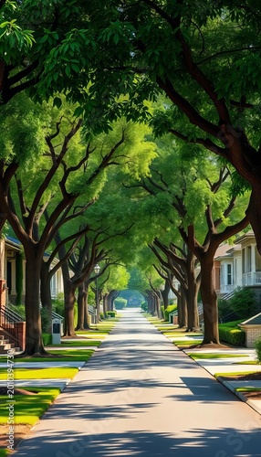 Tree-lined streets with a mix of bungalows and modern homes, modern, homes