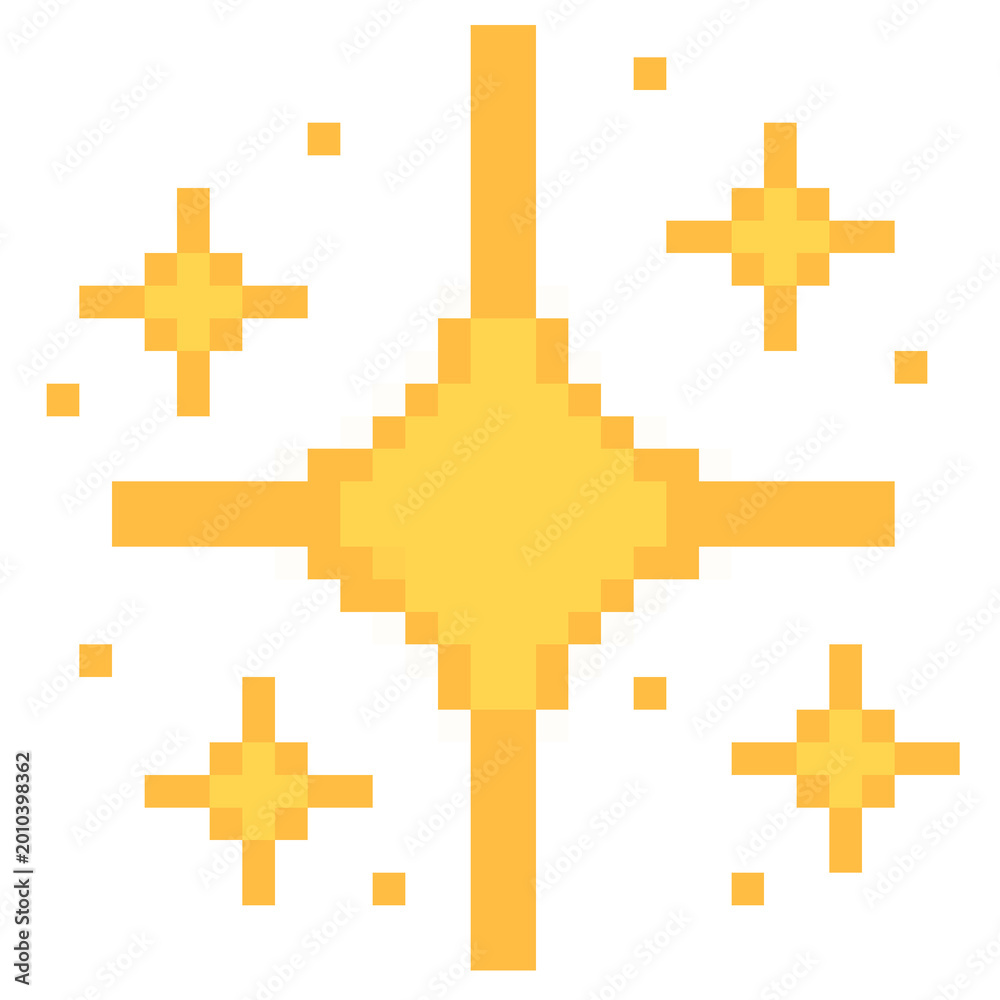 Fototapeta premium Sparkling pixel illustration