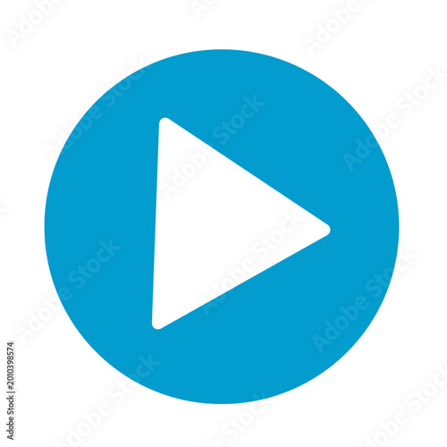 blue play button
