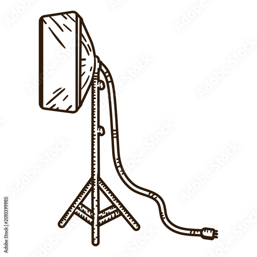 Foto Illustration of a reflector light stand