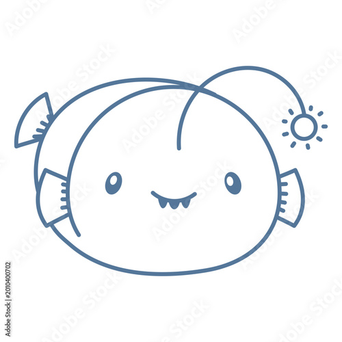 Canvas Print Lantern kawaii fish