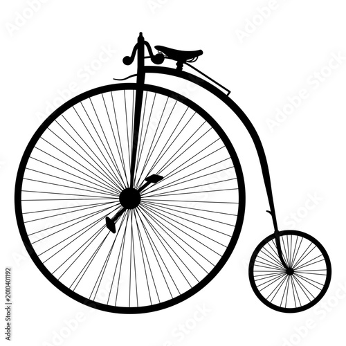 Fotografi Vintage penny-farthing bicycle illustration
