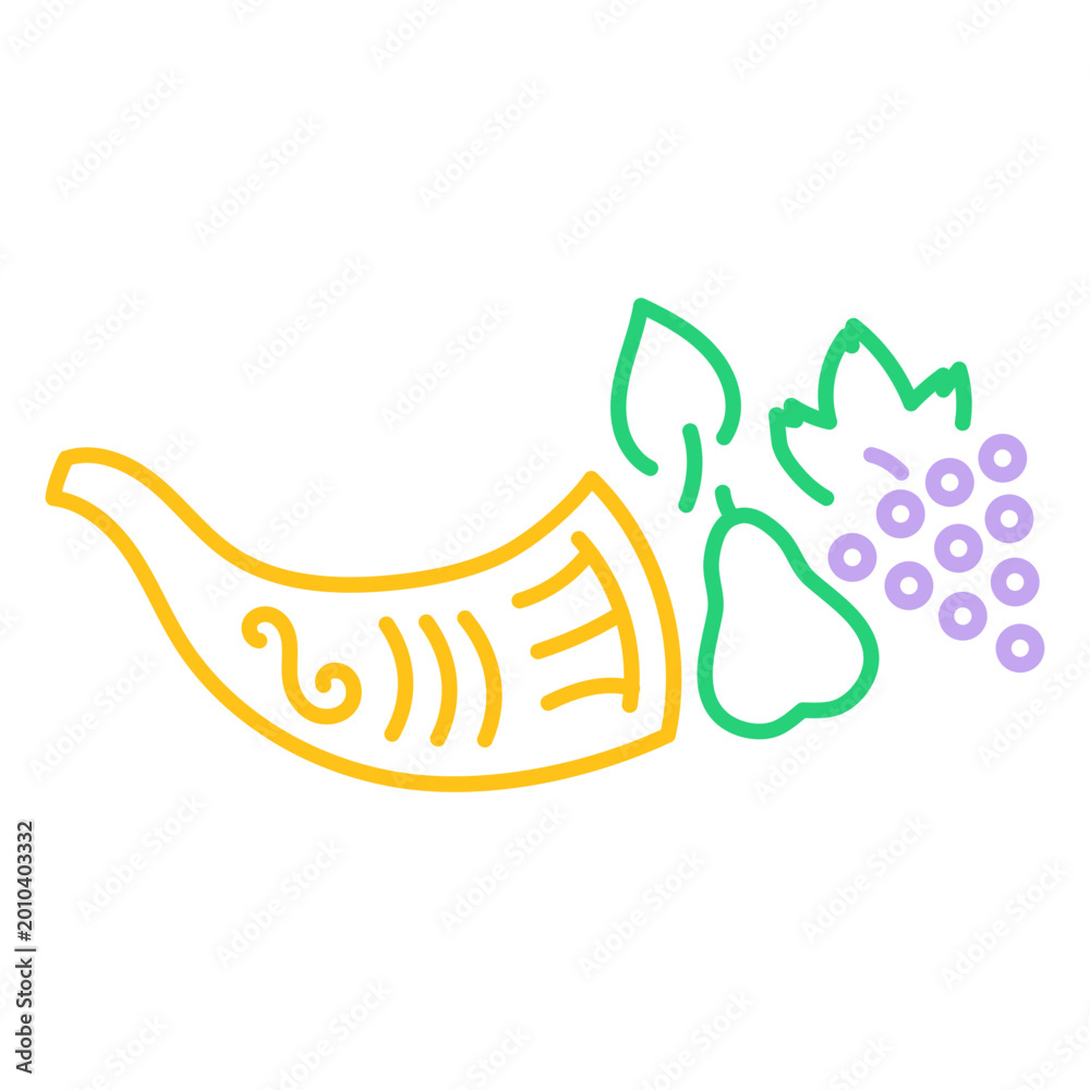 Fototapeta premium Hanukkah symbol with grapes and a pomegranate