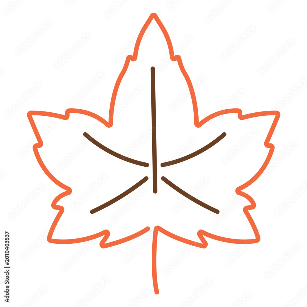 Fototapeta premium stroke autumn leave