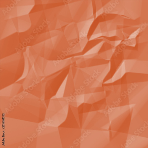 Orange crumpled paper texture background
