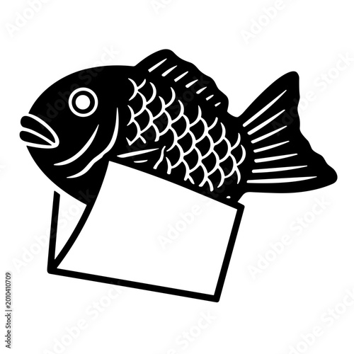 Japanese taiyaki cake vector illustration