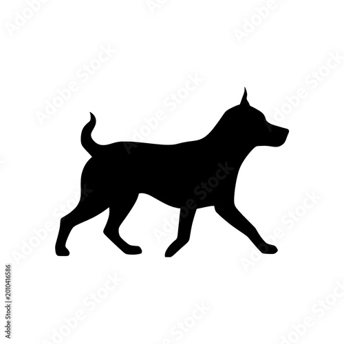 Elegant Black Dog Shape | Minimal Pet Icon Graphic Design
