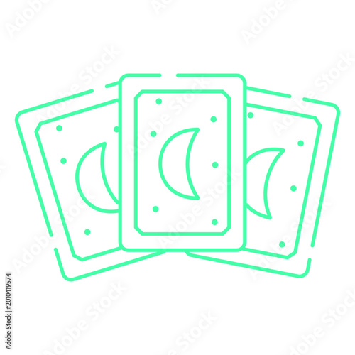 Bild auf Leinwand Tarot cards with a powerful symbol