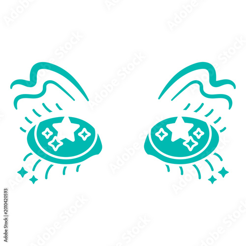 Tableau sur toile Psychedelic eyes with makeup