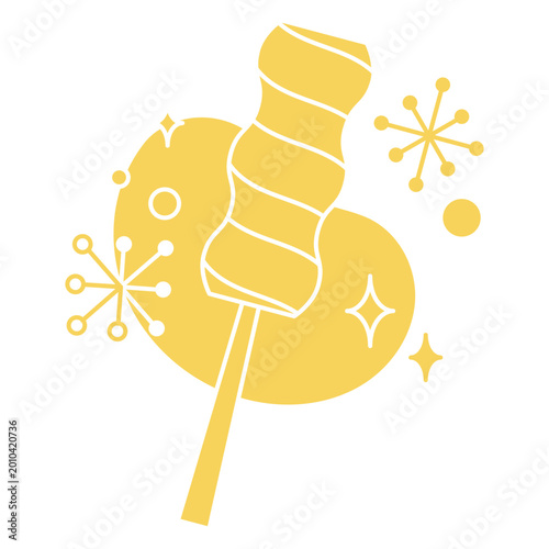 Fotografie Delicious large peppermint lollipop