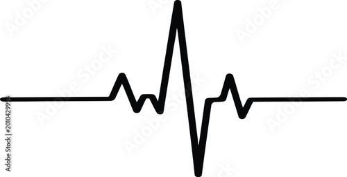 Heartbeat line drawing a simple representation of vital signs