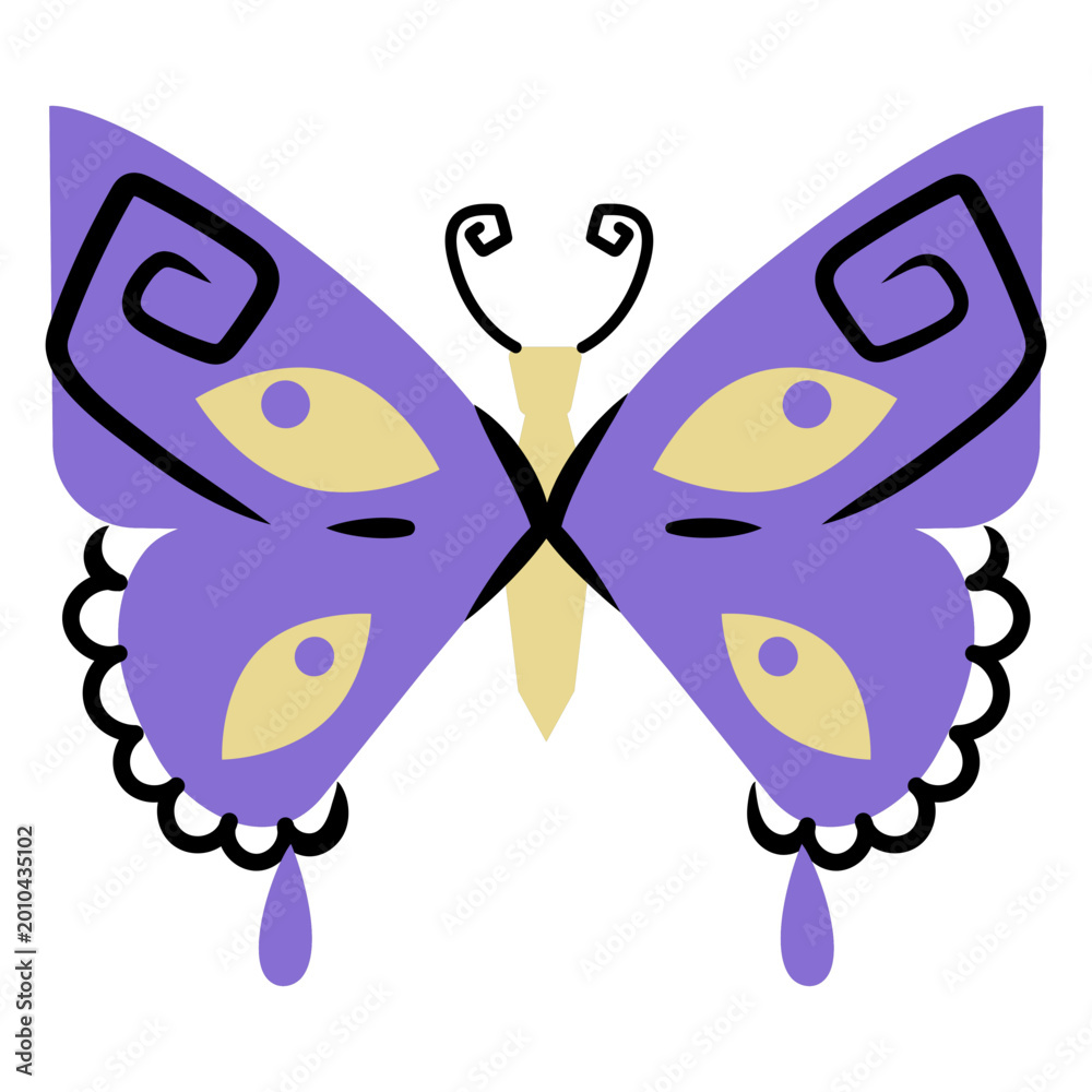 Obraz premium Vibrant purple butterfly