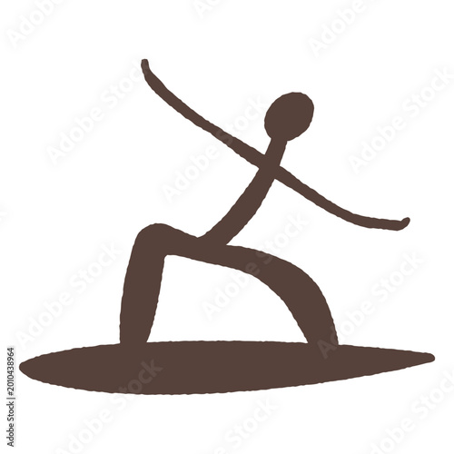 Εκτύπωση καμβά Surfer in cave painting style