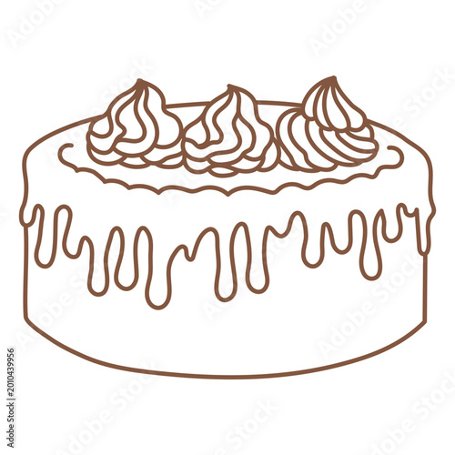 Photography Chocolate cake stroke sweets