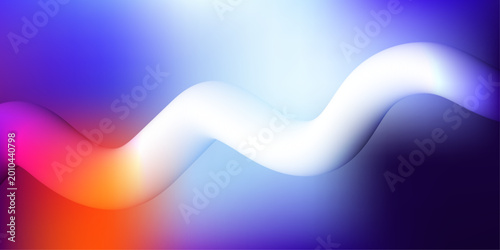 Abstract gradient background, colorful fluid motion, neon glow design, smooth curve shapes, digital wallpaper art, soft light effect, futuristic style