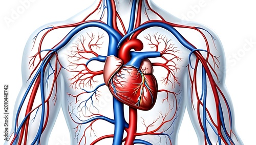 Fototapeta kuchenna ## Detailed Anatomical Structure of the Human Heart and Major Vessels