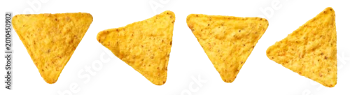 Panel kuchenny z motywem Nacho tortilla chips set, isolated on cutout transparent background