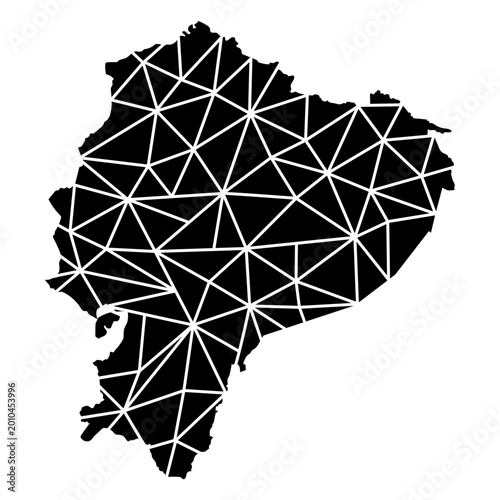 Canvas-taulu Stylish geometric map design of ecuador