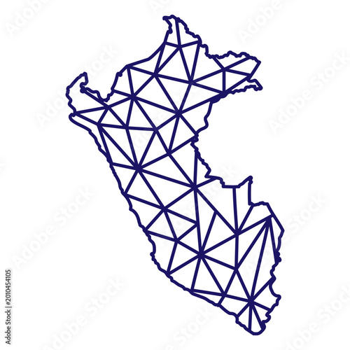 Obraz na plátně Geometric map of peru design