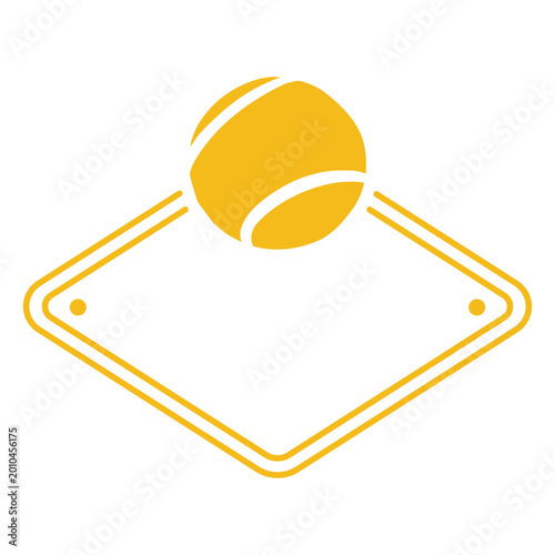 Bild auf Leinwand Playful tennis ball graphic design
