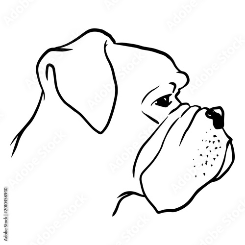 Tableau sur toile Stylish bulldog silhouette design
