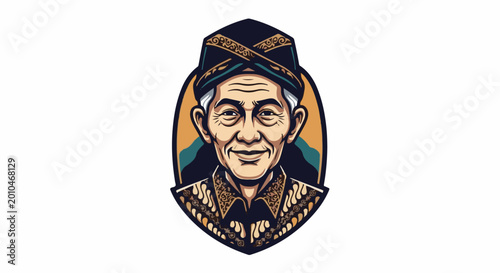 Elderly man in traditional cap and patterned shirt, smiling Free Download Elderly man in traditional cap and patterned shirt, smiling - GFXLoad
