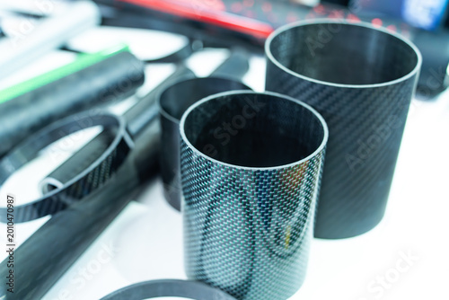 Cuadro en lienzo Carbon fiber composite raw material tubes