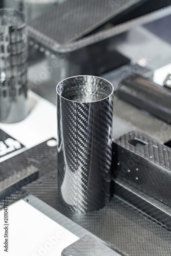 Tableau sur toile Carbon fiber composite raw material tubes