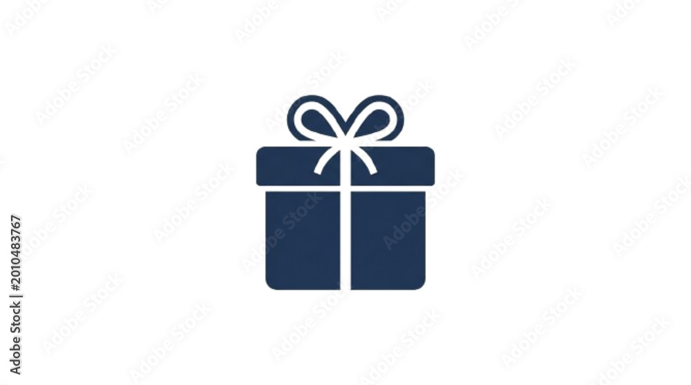 Obraz premium Gift box icon, minimal design