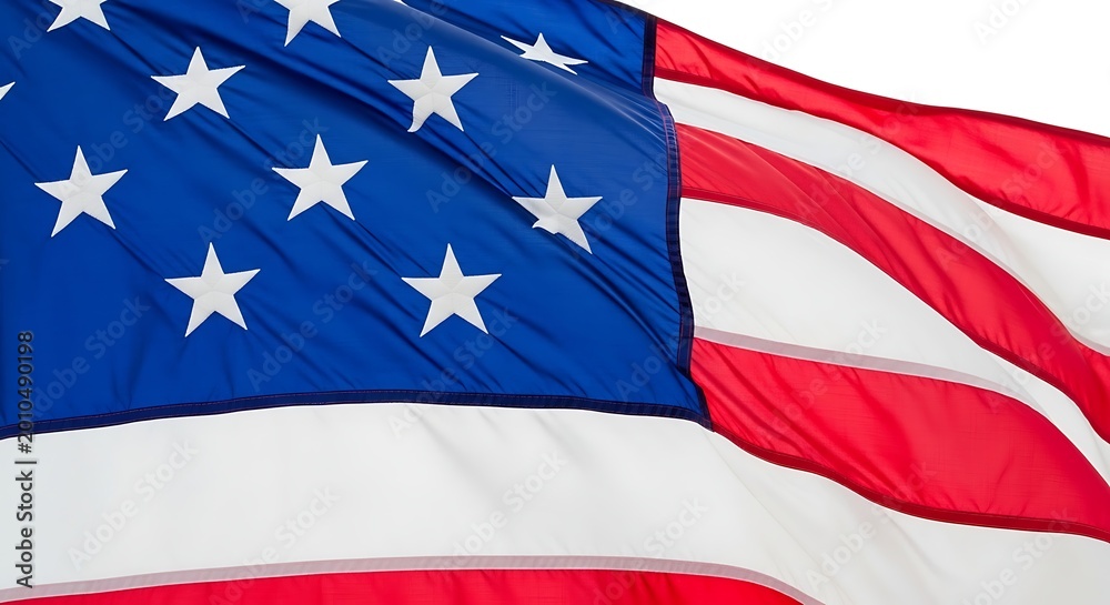 Obraz premium Celebrating flag day 4th of july and independence day a vibrant american flag display for patriotic holidays