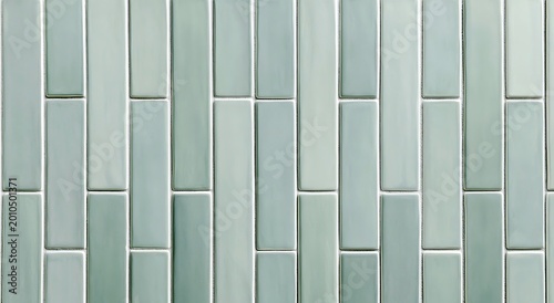 Vertical Rectangular Tiles in Varying Shades of Light Blue and Green.