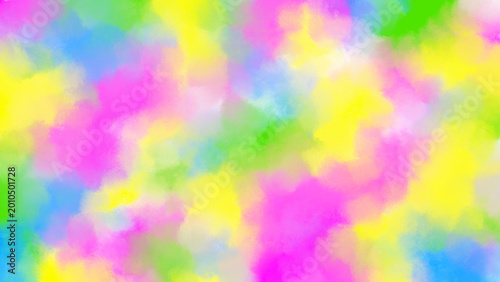 Abstract Colorful Background. Colorful Soft Cloudy Abstract Illustration. Vibrant pastel texture background with soft, cloud‑like patches of vivid colors blending seamlessly into one another.