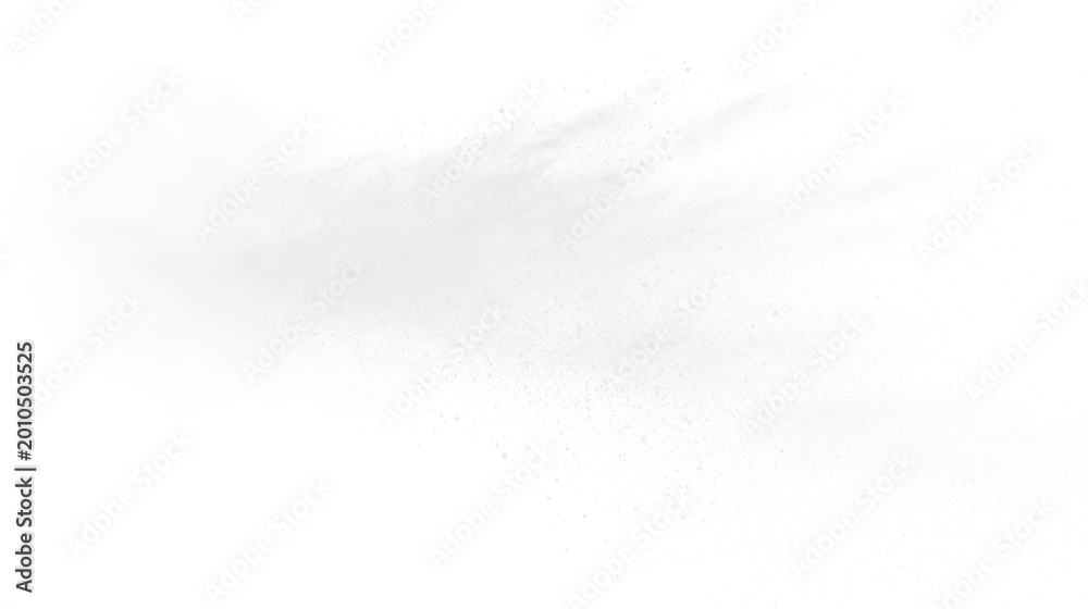 Fototapeta premium White dust particle sprite impact effect with misty edges on transparent background for design projects and visual art