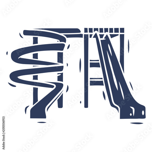 Foto Playful playground slide illustration