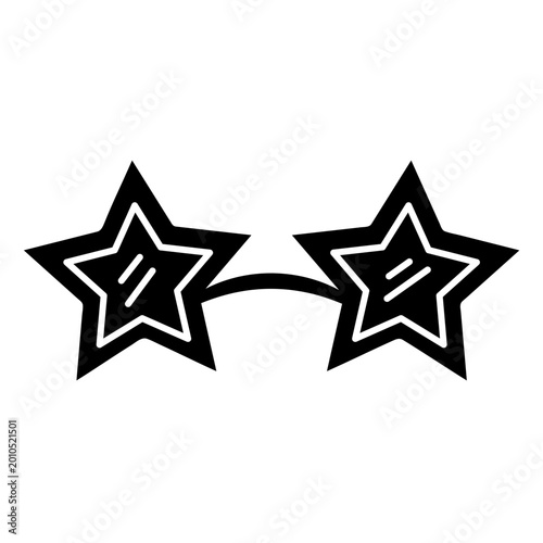 Canvastavla Stylish star-shaped sunglasses design
