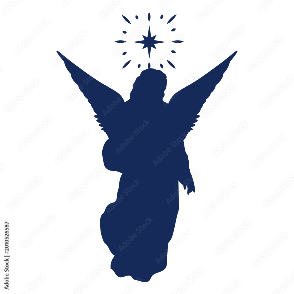 Naklejka premium The silhouette of an angel