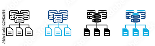 Bild auf Leinwand Data Structure Icon Multiple Style Vector Illustration