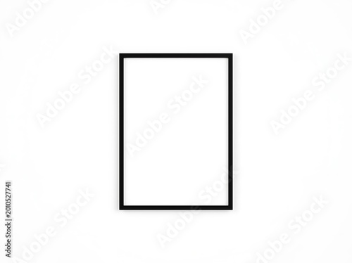 A simple black rectangle with shadow on a white background