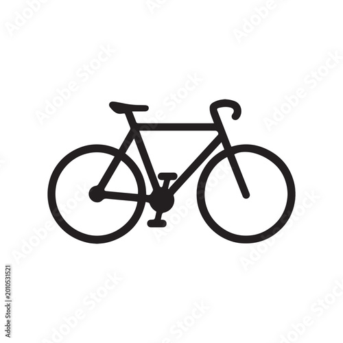 bicycle icon isolated on white