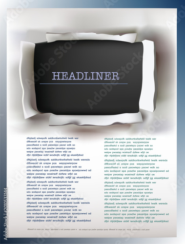 vector illustration of a newspaper